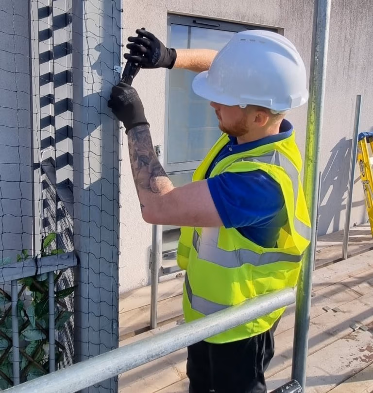 biowise commercial pest control bird proofing and netting worker in London hotel