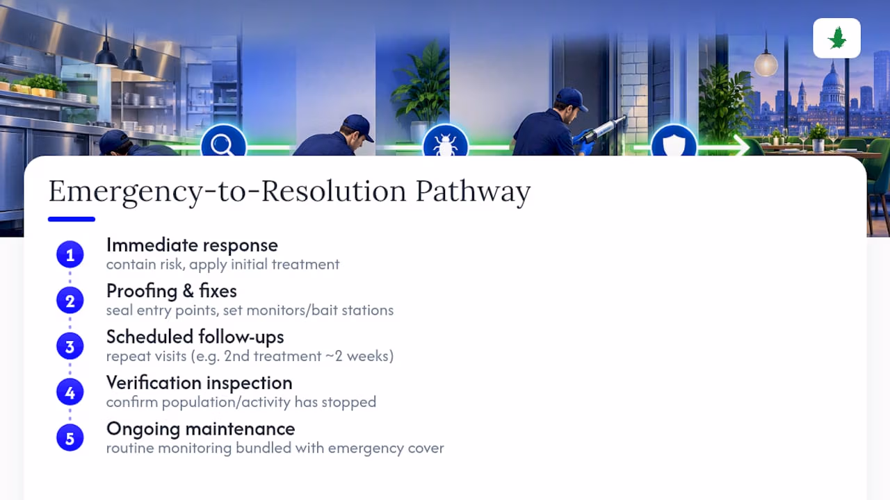 Emergency pest response pathway diagram