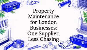 Sketches of pest control and maintenance tools