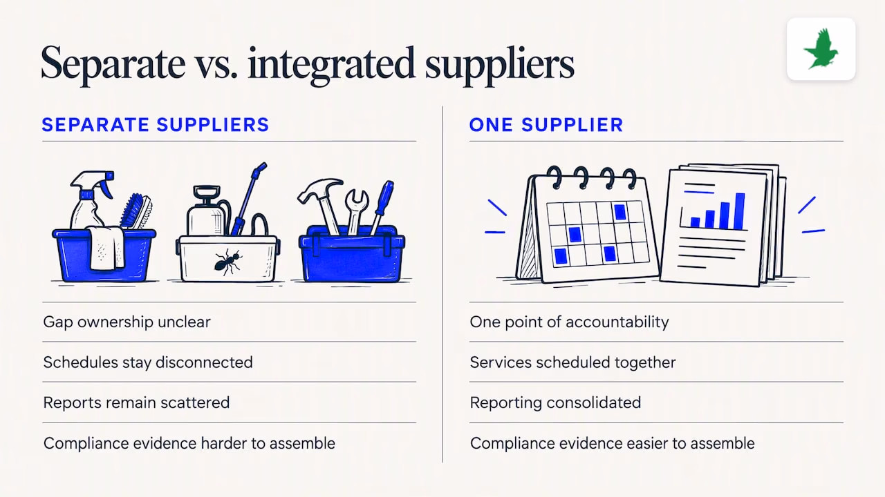 One supplier connects services, scheduling and reporting